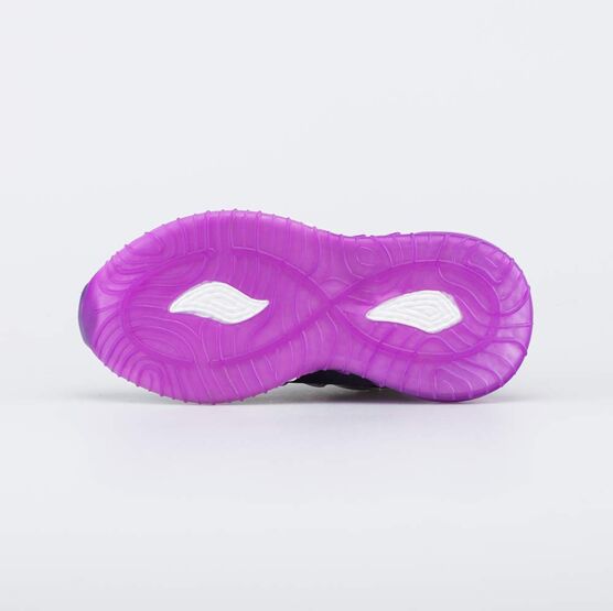 644479-11 Кроссовки с LED и Softshell для девочки черный + фиолетовый фото №3