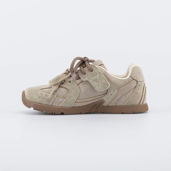 644522-11 Кожаные кроссовки для девочки-подростка для девочки бежевый фото №2