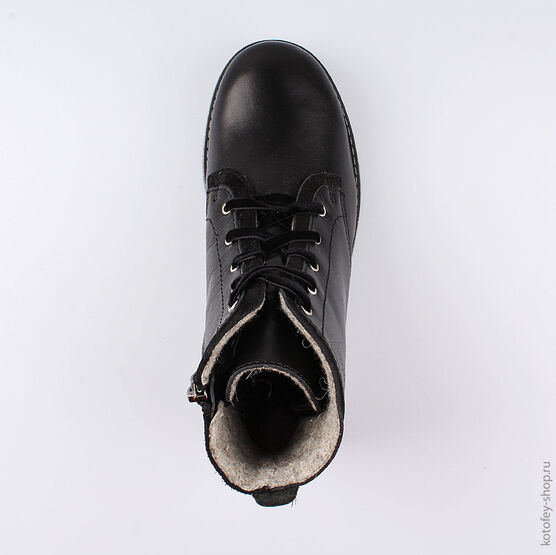 752136-31 Ботинки для девочки черный фото №4