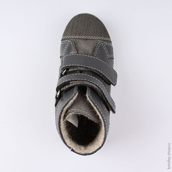 452107-32 Ботинки для мальчики серый фото №4