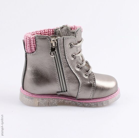 152215-33 Ботинки для девочки серебрист. фото №2