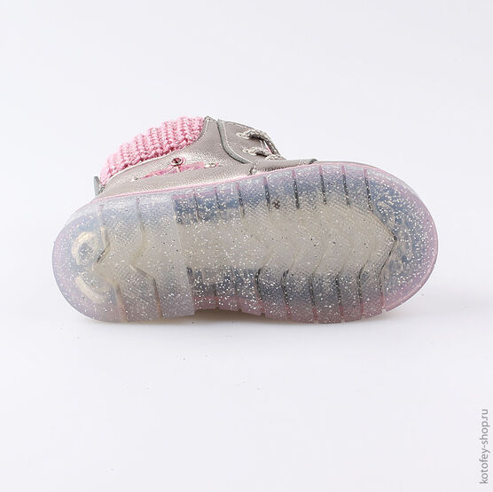 152215-33 Ботинки для девочки серебрист. фото №3