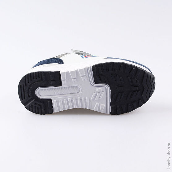 344224-71 Кроссовки на липучках для мальчики бел-син фото №3
