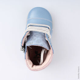 152225-24 Ботинки для девочки голубой фото №4