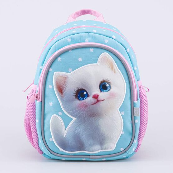 02810352-40 Детский рюкзак с фотопринтом Котенок для девочки голубой,розовый