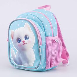 02810352-40 Детский рюкзак с фотопринтом Котенок для девочки голубой,розовый фото №2