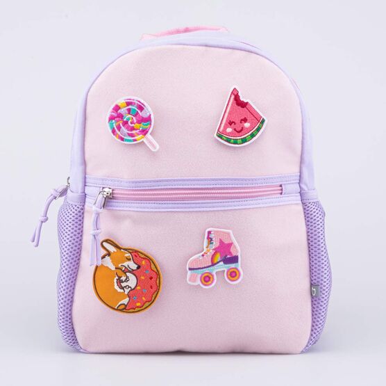 02810356-40 Рюкзак с патчами Детские радости для девочки сиреневый,розовый