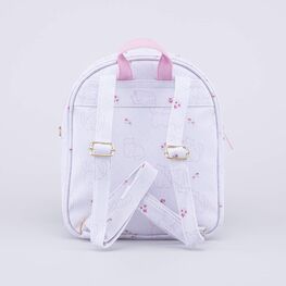 02811292-40 Детский кожаный рюкзак Кошечки для девочки белый фото №3