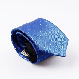 03705019-40 Галстук для мальчика в горошек для мальчики синий