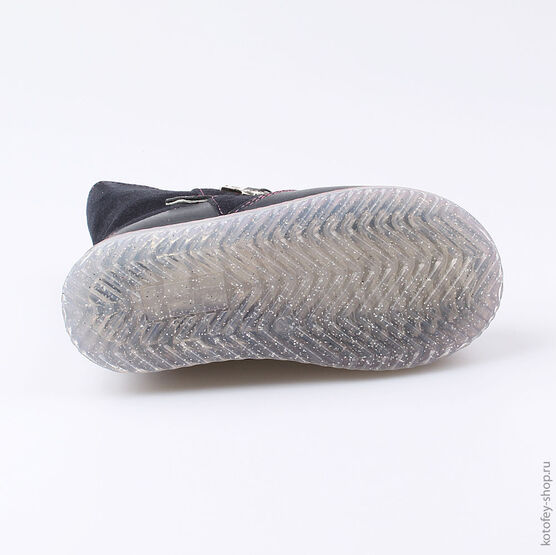 362095-52 Полусапожки для девочки для девочки темно-синий фото №3