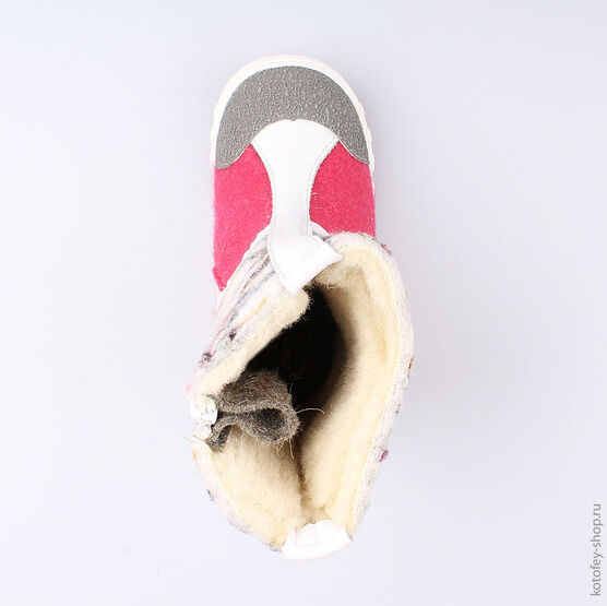 467005-47 Валенки для девочки фук-бел фото №4