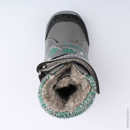 152186-42 Сапожки для мальчики серый фото №4