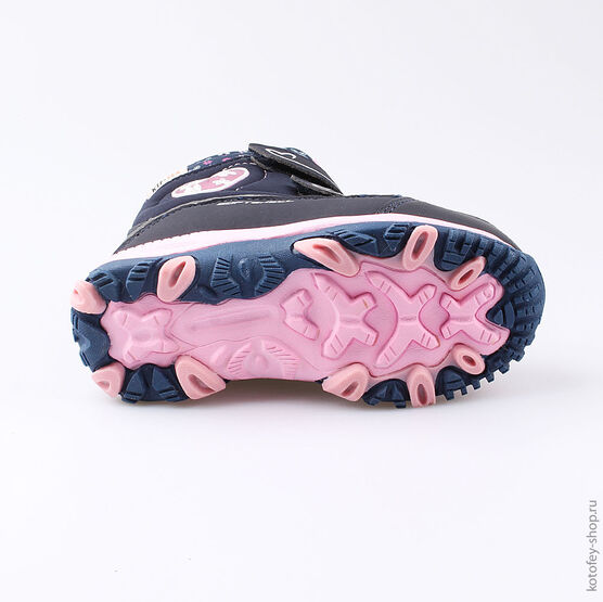 454982-42 Мембранные ботинки с LED-подсветкой для девочки син-фук фото №3