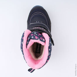 454982-42 Мембранные ботинки с LED-подсветкой для девочки син-фук фото №4