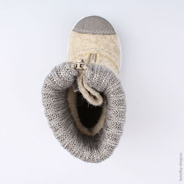 367111-41 Валенки для девочки серый фото №4