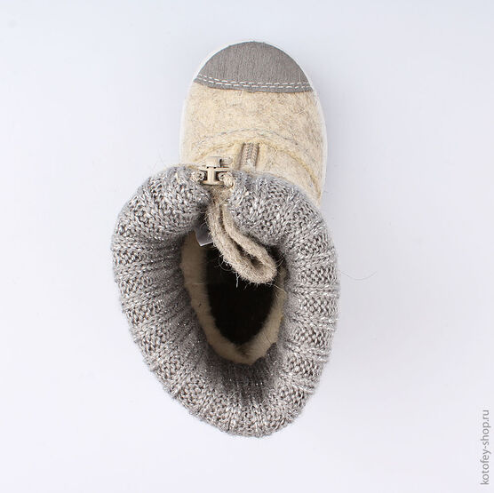 367111-41 Валенки для девочки серый фото №4
