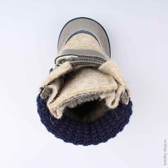 157002-42 Валенки для мальчики серый фото №4