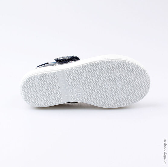 331108-12 Кеды из хлопка для девочки для девочки светло-синий фото №3