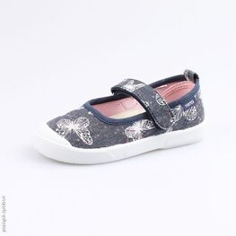 331108-12 Кеды из хлопка для девочки для девочки светло-синий