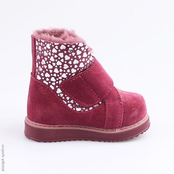 152221-53 Сапожки для девочки бордовый фото №2
