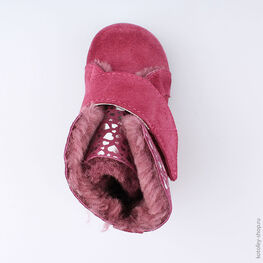 152221-53 Сапожки для девочки бордовый фото №4