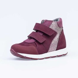 352263-33 Ботинки для девочки бордовый