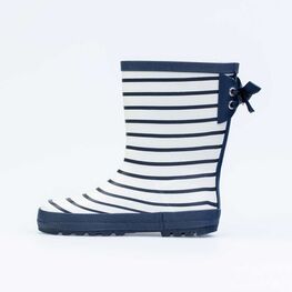 566186-11 Резиновые сапоги для девочки син-бел фото №2