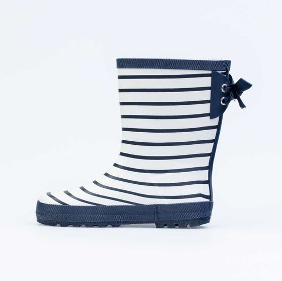 566186-11 Резиновые сапоги для девочки син-бел фото №2