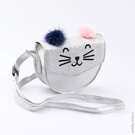 02809026-01 Сумка детская для девочки серебрист.
