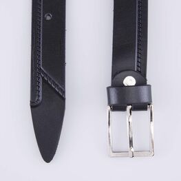 03704001-20 Ремень кожаный для мальчики черный фото №3