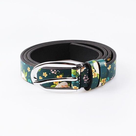 03804015-20 Ремень кожаный для девочек Зеленый для девочки разноцветный