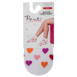 07842186-40 Носки капроновые Сердечки белый для девочки белый фото №2