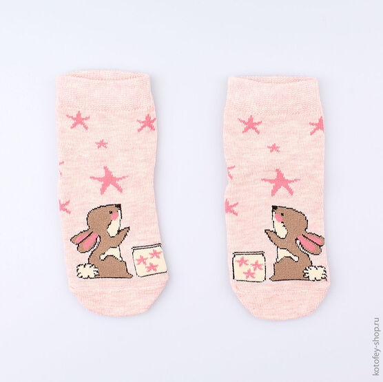07842250-19 Носки хлопковые розовый для девочки розовый