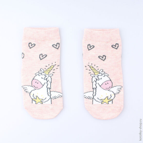 07842250-20 Носки хлопковые розовые для девочки розовый