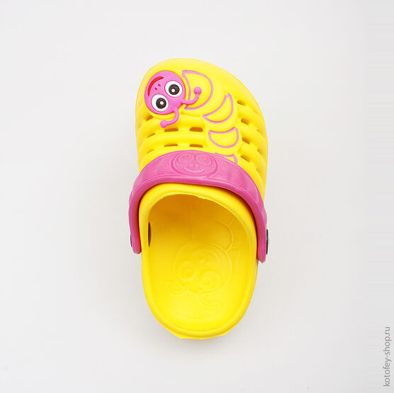 325030-01 Пляжная обувь желтая для девочки желтый фото №4