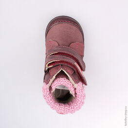 152176-32 Ботинки для девочки бордовый фото №4