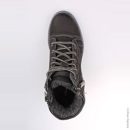 654025-32 Ботинки для мальчики чер-сер фото №4