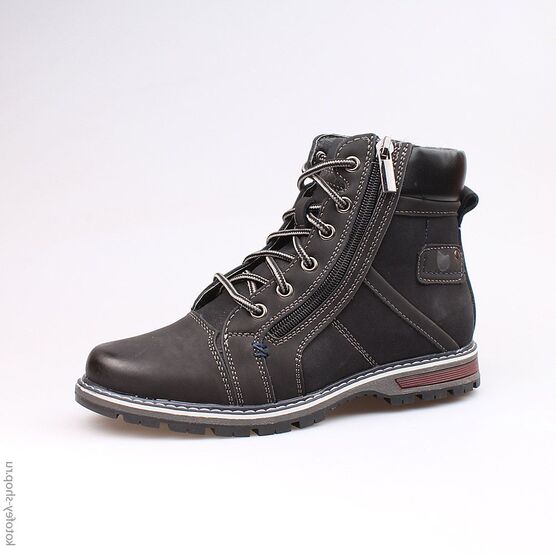 654025-32 Ботинки для мальчики чер-сер