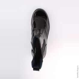 662127-31 Сапожки для девочки черный фото №4