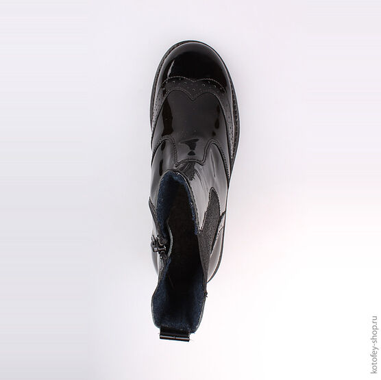 662127-31 Сапожки для девочки черный фото №4