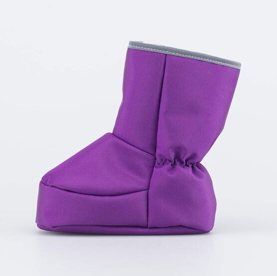 001117-41 Теплые меховые пинетки на липучке для девочки фиолетовый фото №2