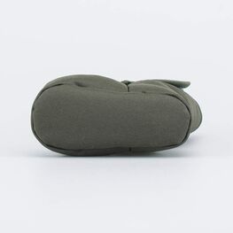 001117-42 Теплые меховые пинетки на липучке для мальчики оливковый фото №3