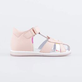 122210-22 Кожаные босоножки для девочки для девочки розовый фото №2