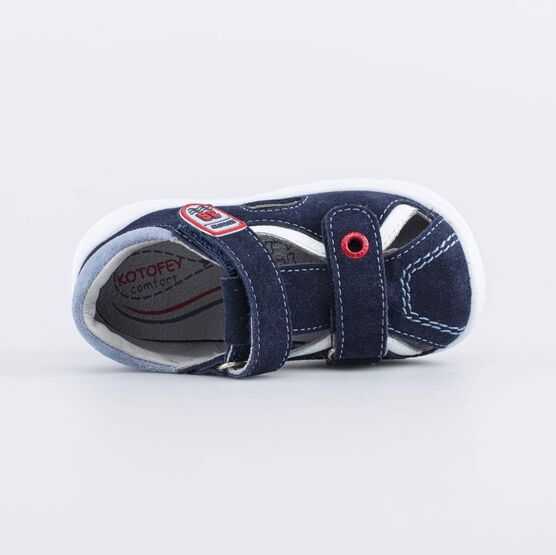 122205-22 Сандалии на липучках для мальчика для мальчики синий фото №4