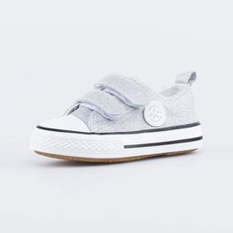 131167-12 Блестящие серые кеды для девочки для девочки серебрист.