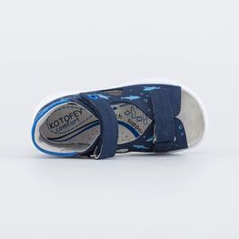 322173-22 Кожаные сандалии для мальчика Акула для мальчики синий фото №4