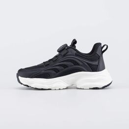 644499-12 Черные кроссовки с белой подошвой для мальчики черный + белый фото №2