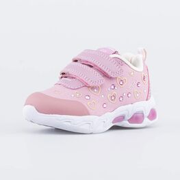 144135-73 Кроссовки из Softshell с LED-подсветкой для девочки розовый