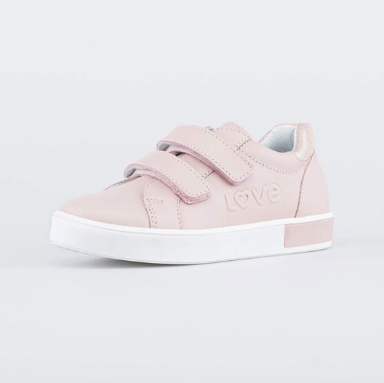 332149-21 Полуботинки на липучках LOVE для девочки розовый