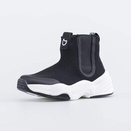 441023-12 Кроссовки-чулки из вязаного текстиля для девочки черный